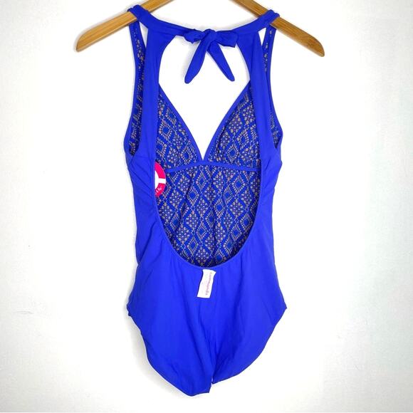 Commando Blue reversible swimsuit Lace Print New! Small - Picture 4 of 9